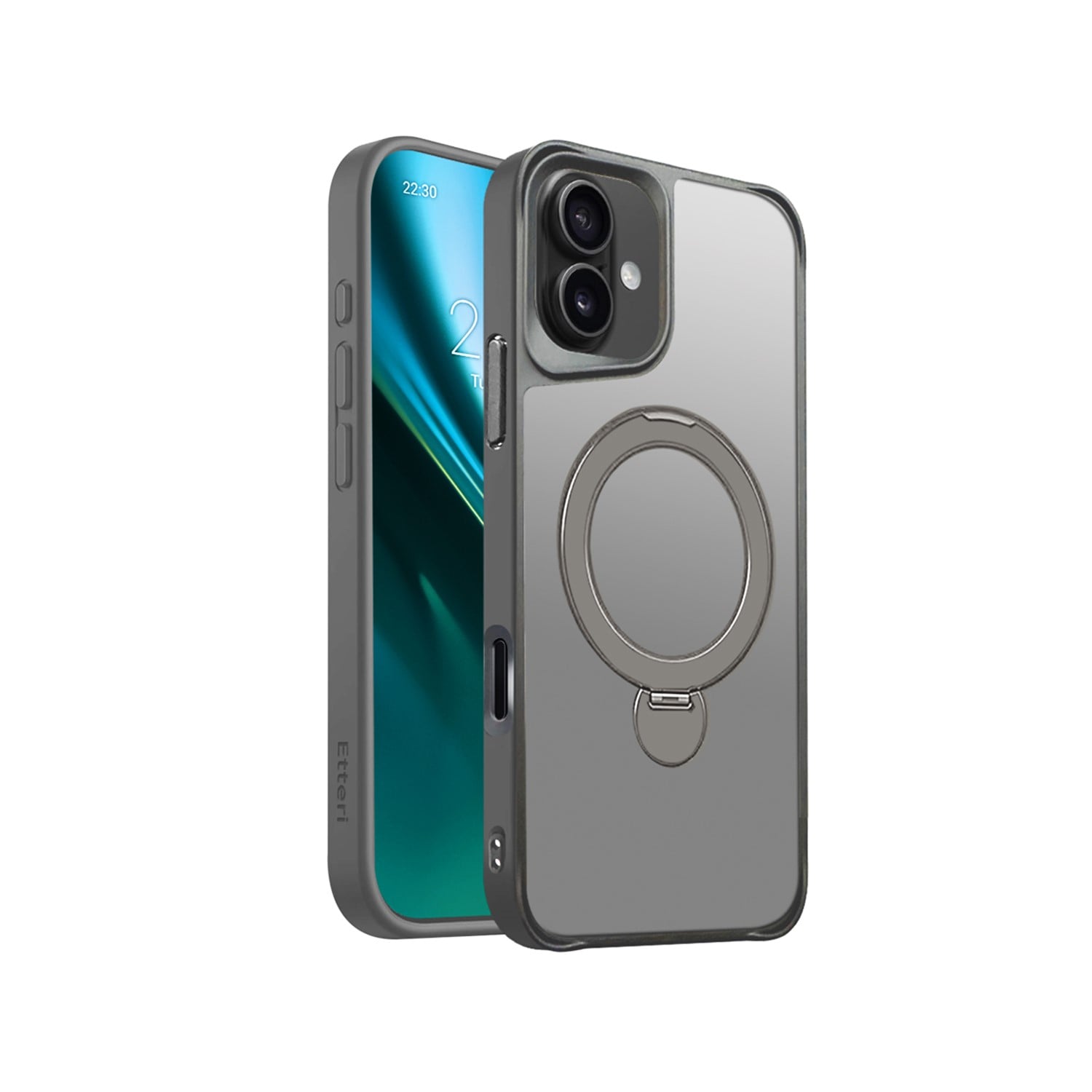 Etteri Back Cover Σιλικόνης / Πλαστικό Γκρι (iPhone 16 Plus)