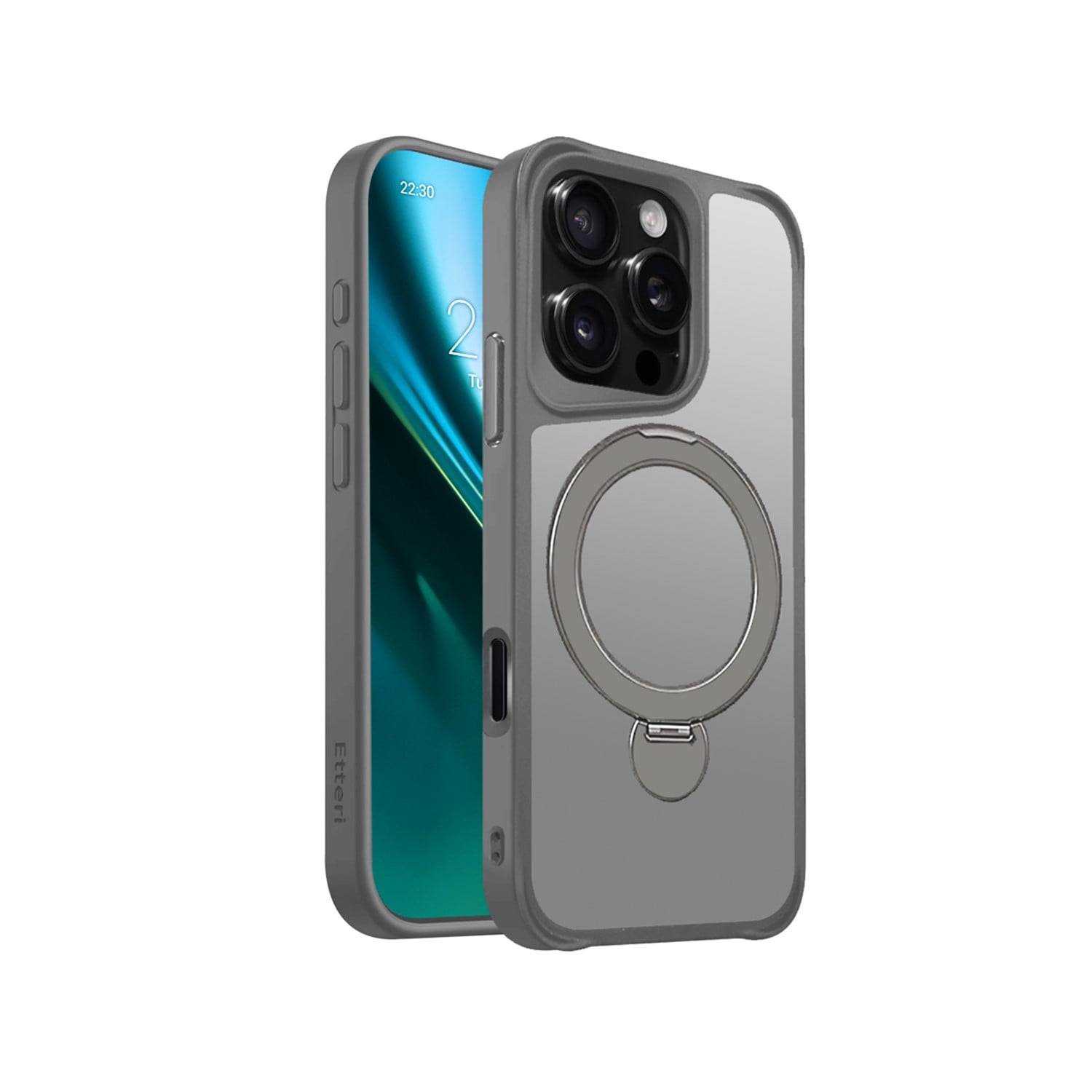 Etteri Back Cover Σιλικόνης / Πλαστικό Γκρι (iPhone 16 Pro)