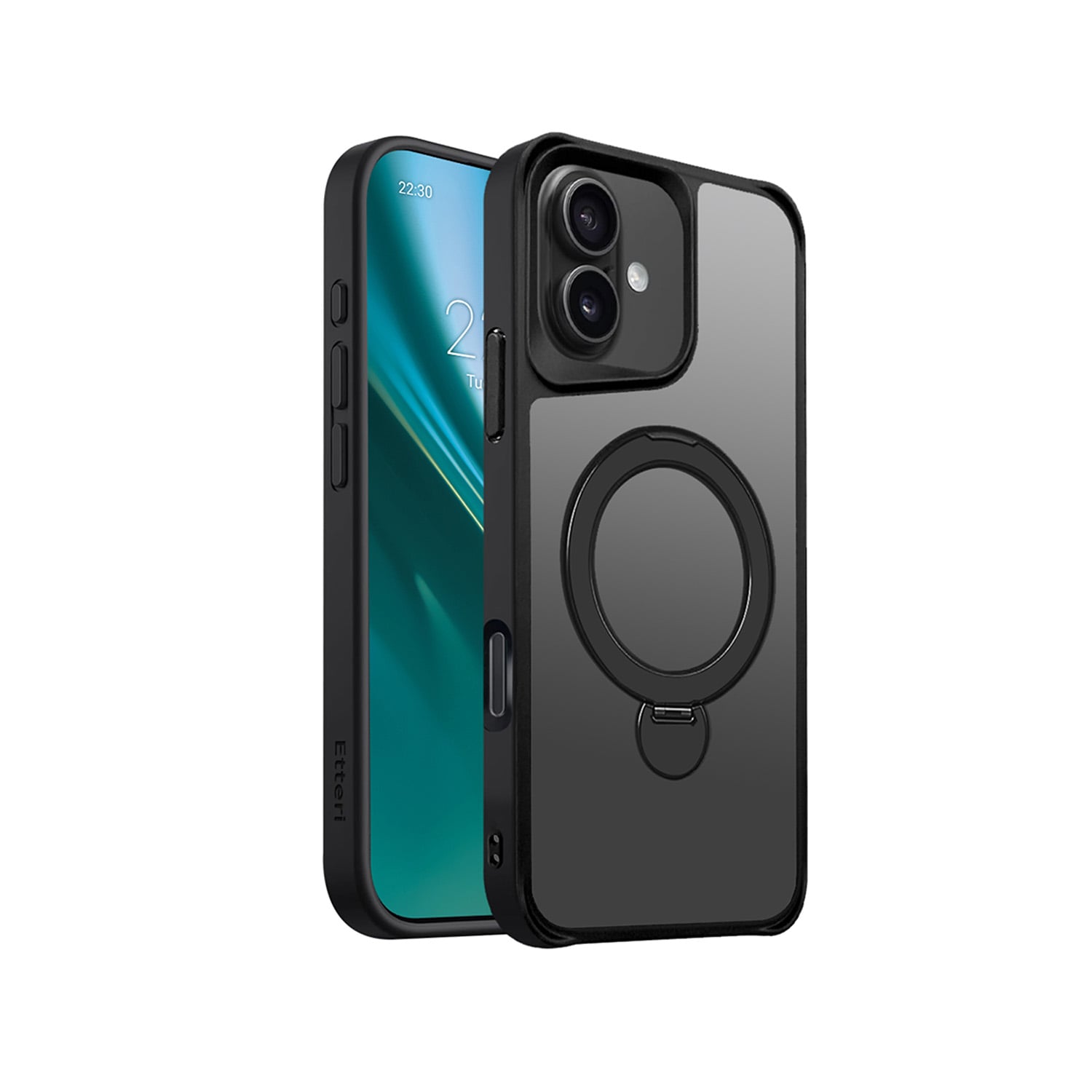 Etteri Back Cover Σιλικόνης / Πλαστικό Μαύρο (iPhone 16)