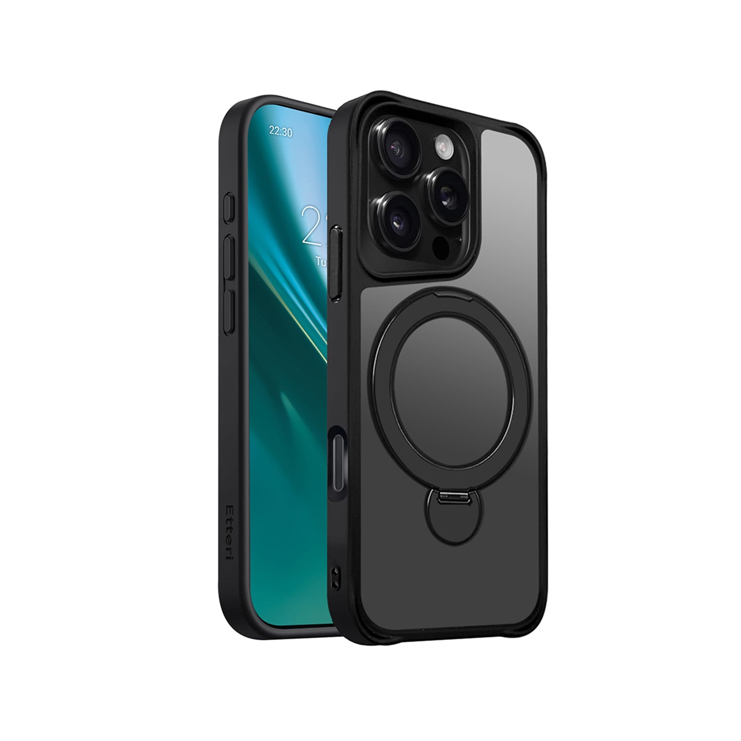 Etteri Back Cover Σιλικόνης / Πλαστικό Μαύρο (iPhone 16 Pro)