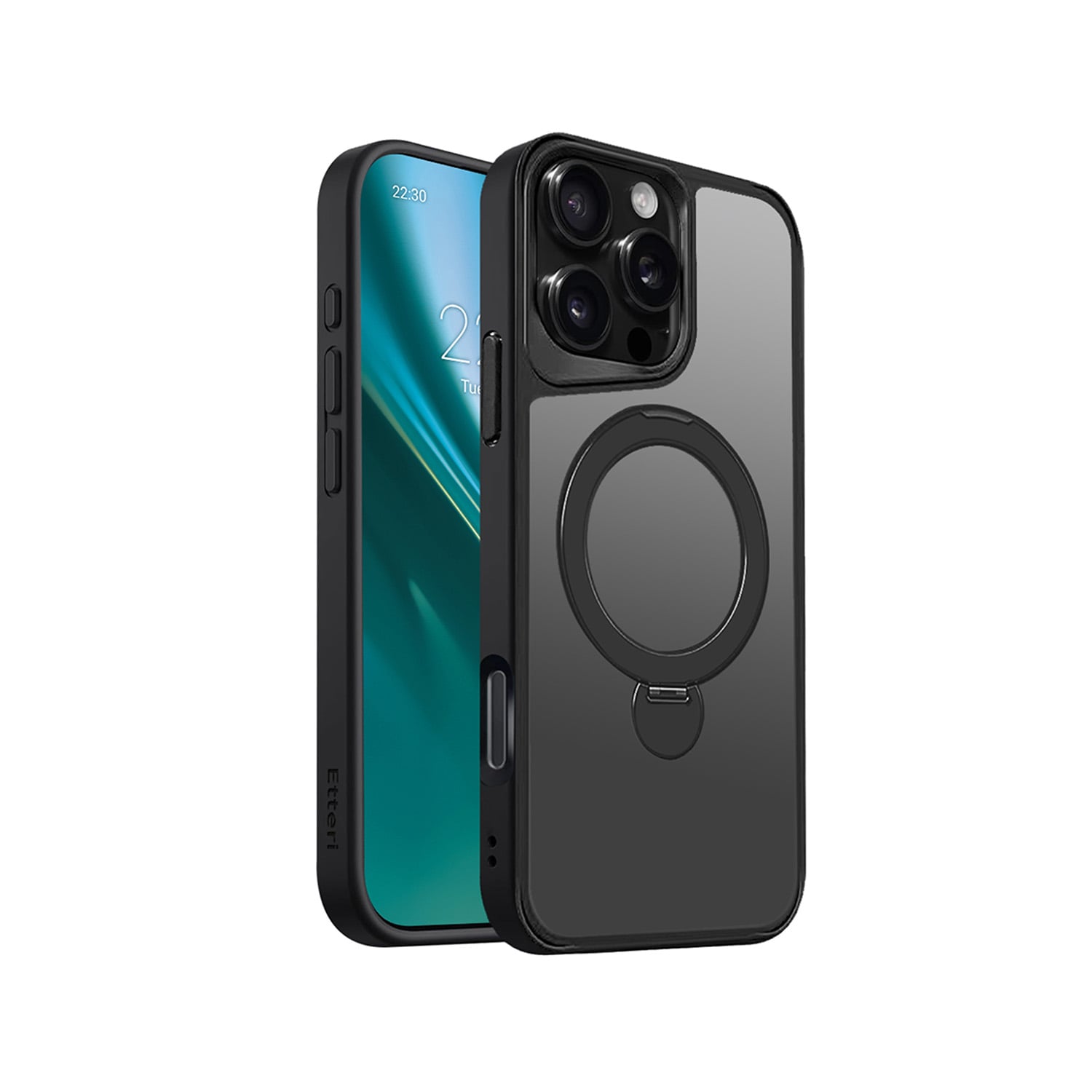 Etteri Back Cover Σιλικόνης / Πλαστικό Μαύρο (iPhone 16 Pro Max)