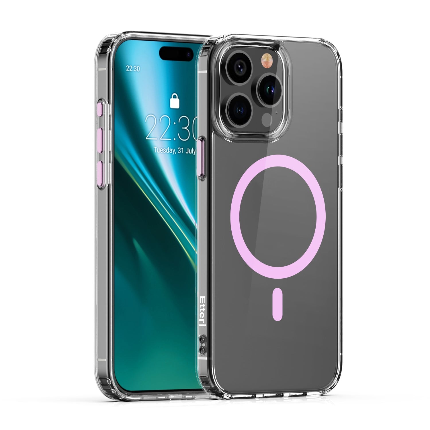 Etteri Color Mag Back Cover Σιλικόνης / Πλαστικό Ροζ (iPhone 15 Pro)