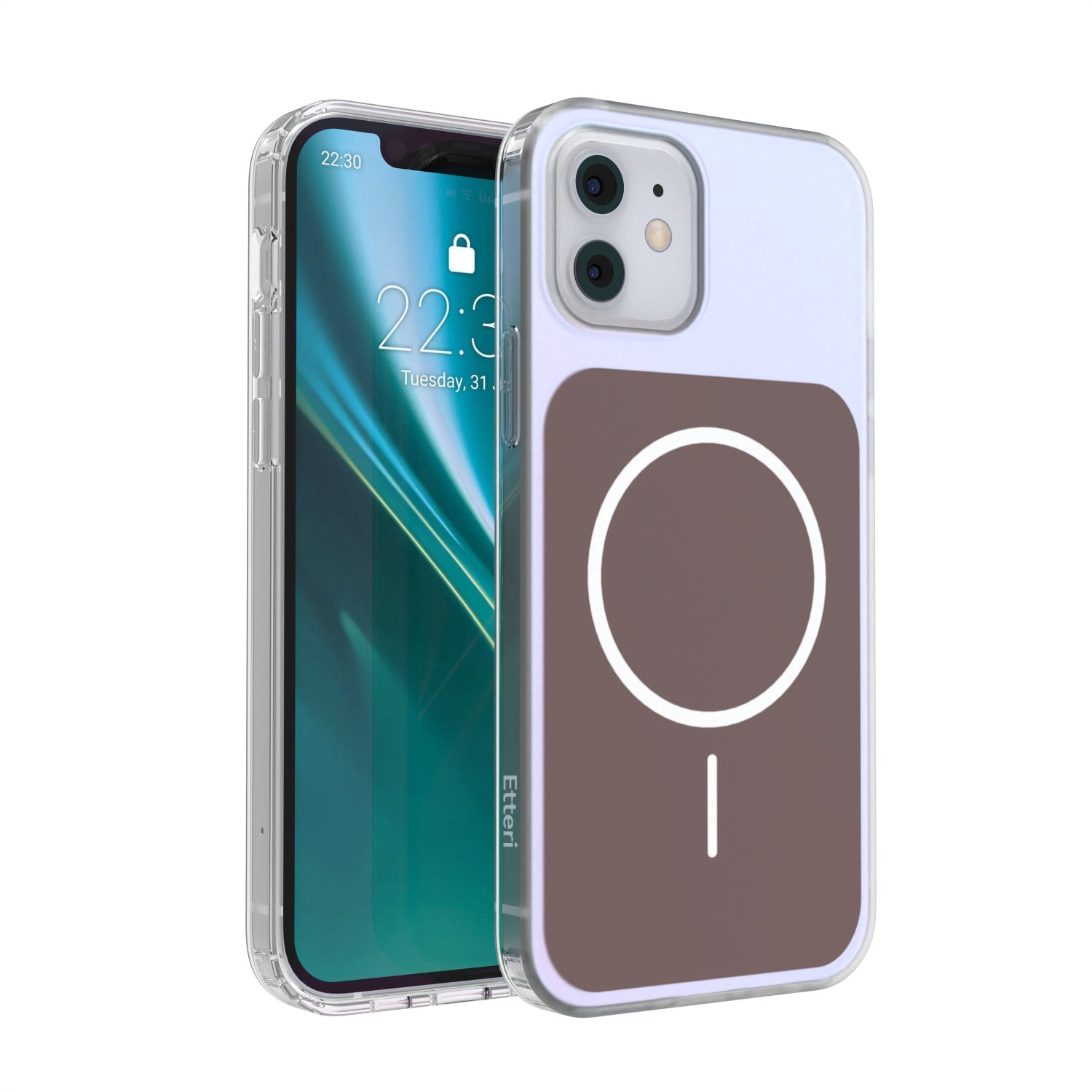 Etteri Hidden Pearl Back Cover Πλαστικό Καφέ (iPhone 12 / 12 Pro)