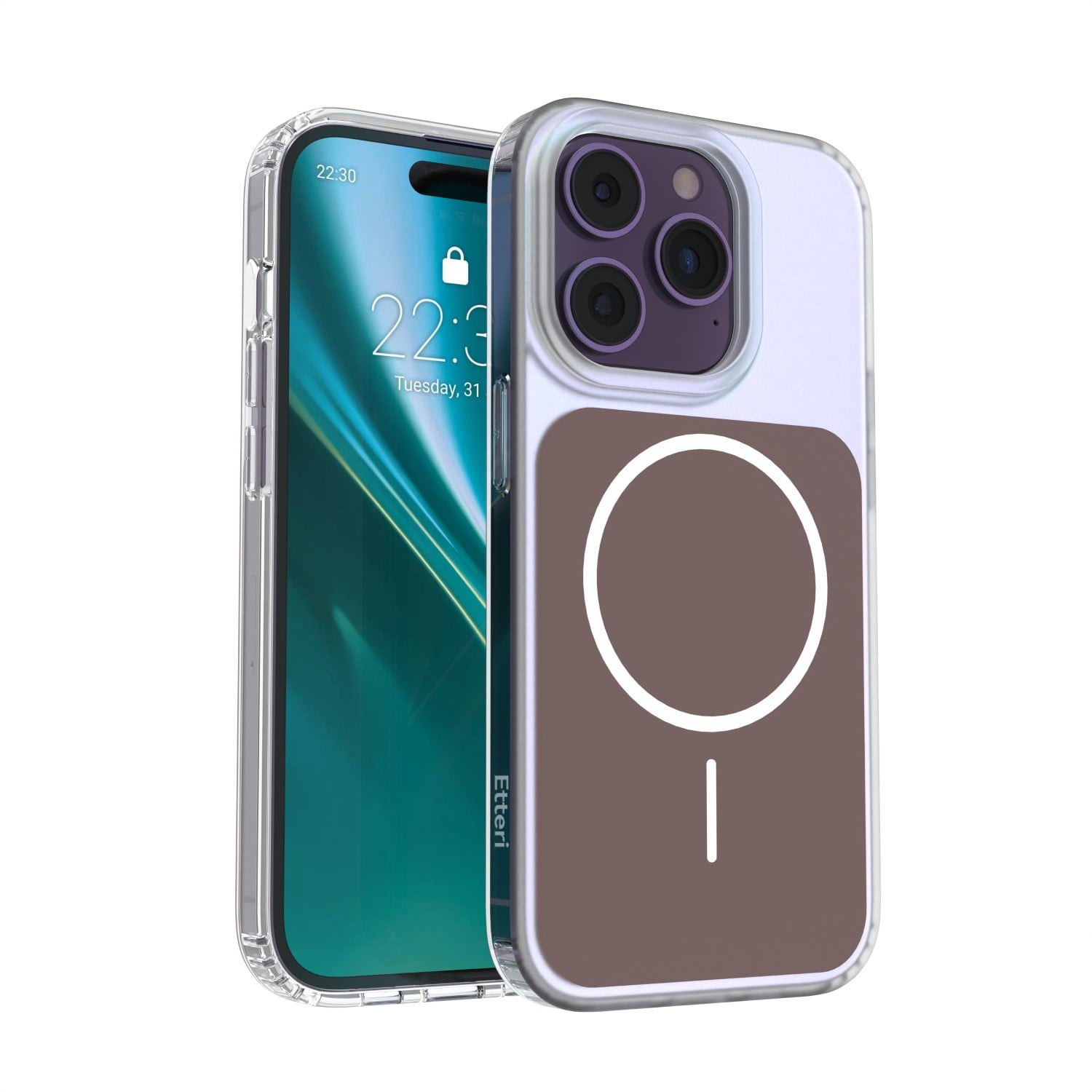 Etteri Hidden Pearl Back Cover Πλαστικό Καφέ (iPhone 14 Pro)