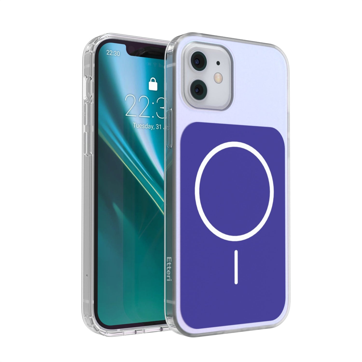 Etteri Hidden Pearl Back Cover Πλαστικό Μπλε (iPhone 12 / 12 Pro)