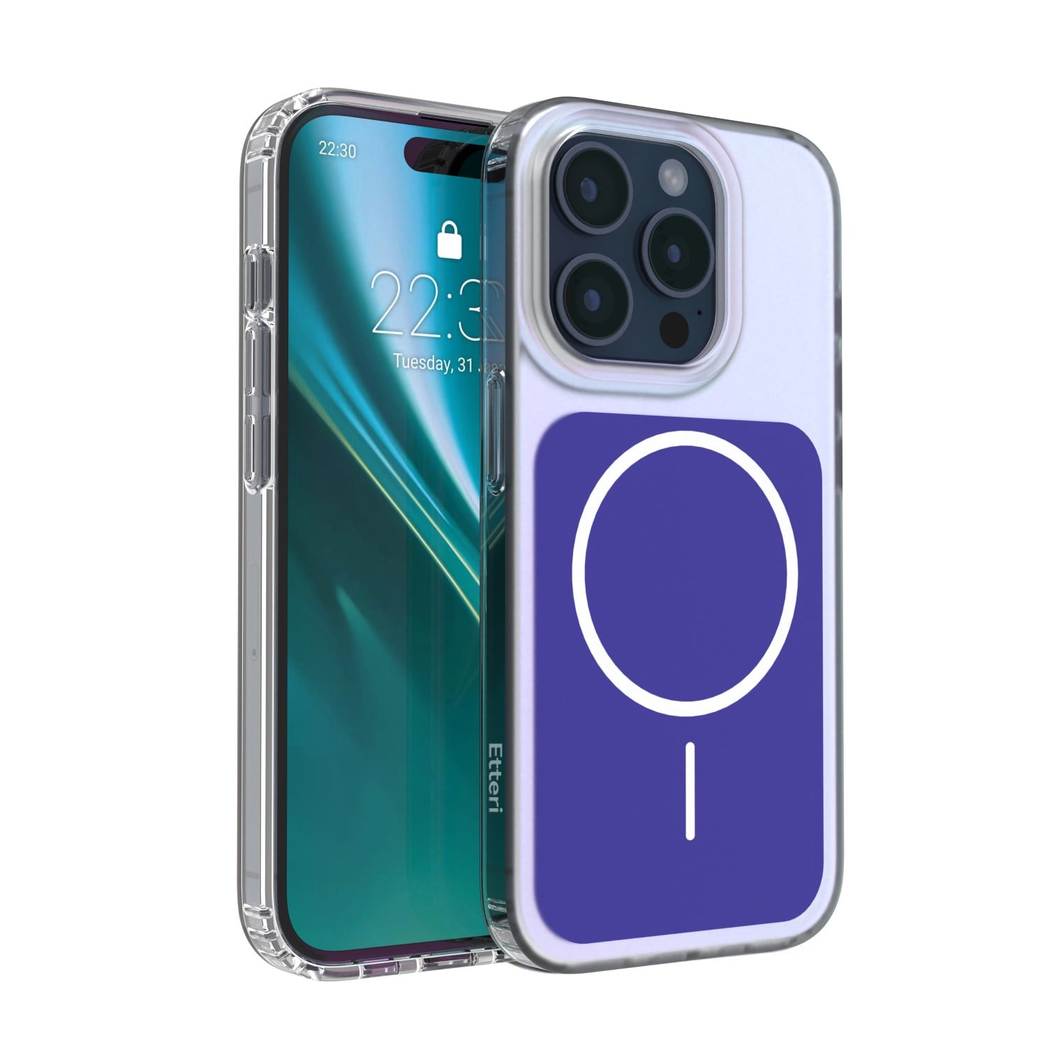 Etteri Hidden Pearl Back Cover Πλαστικό Μπλε (iPhone 15 Pro)