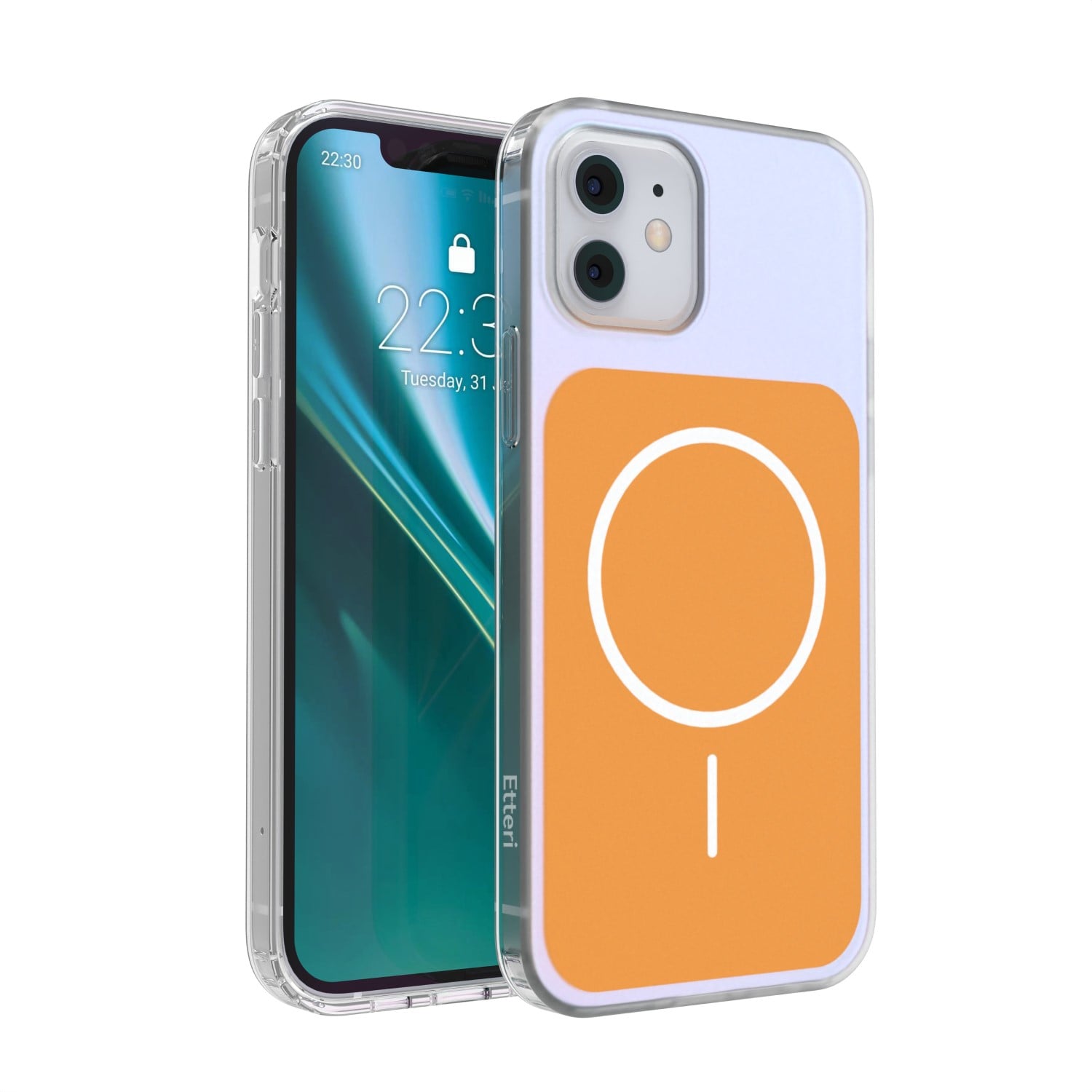 Etteri Hidden Pearl Back Cover Πλαστικό Πορτοκαλί (iPhone 12 / 12 Pro)