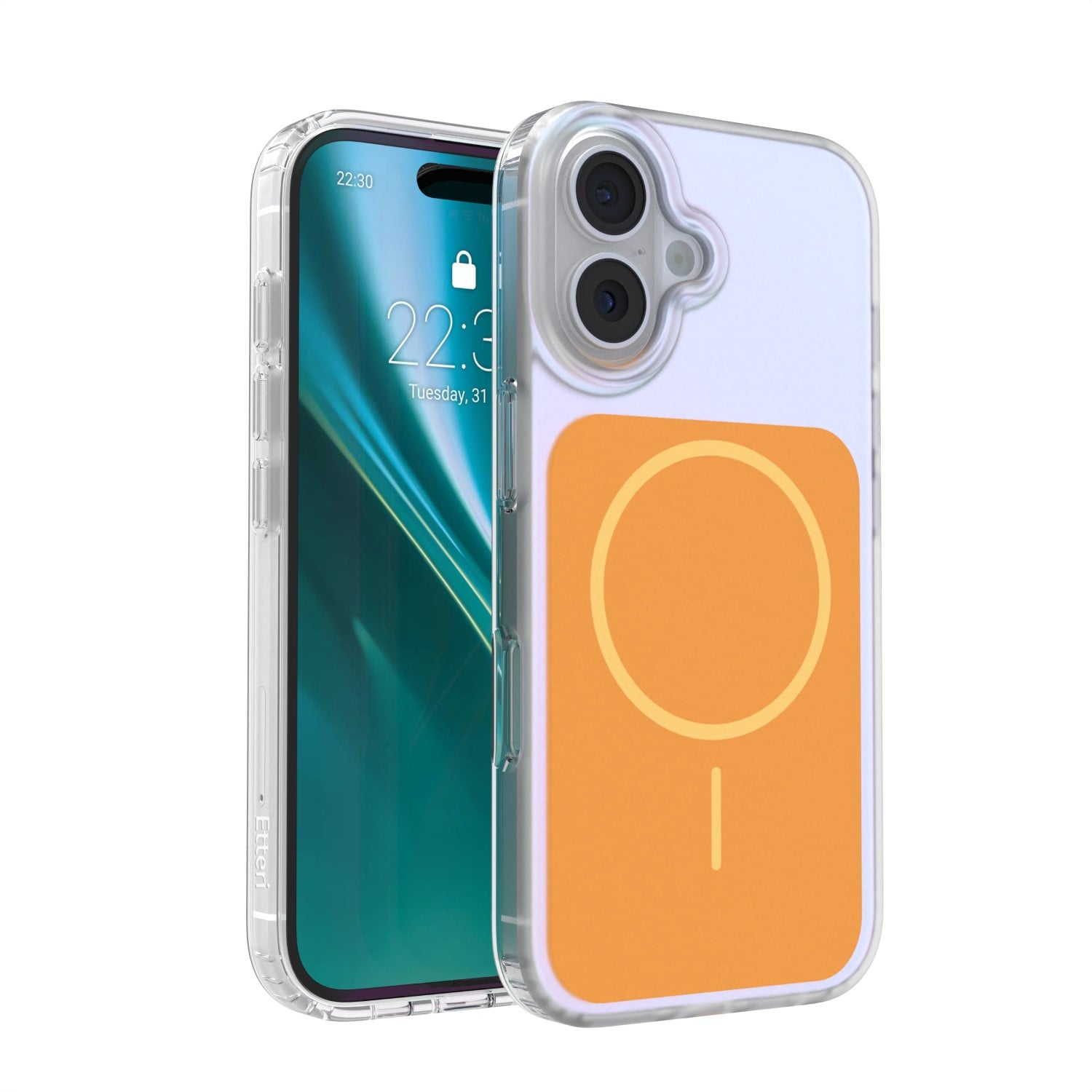 Etteri Hidden Pearl Back Cover Πλαστικό Πορτοκαλί (iPhone 16)