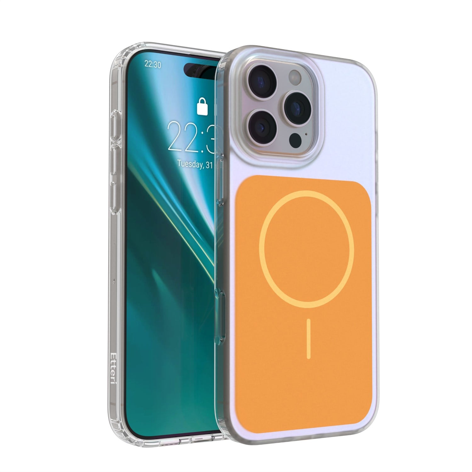 Etteri Hidden Pearl Back Cover Πλαστικό Πορτοκαλί (iPhone 16 Pro)