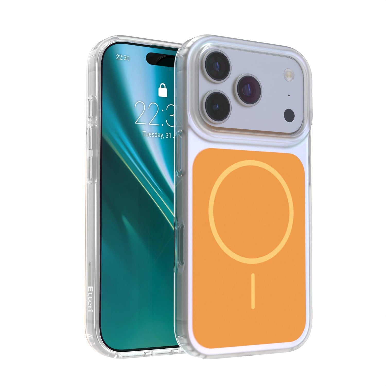 Etteri Hidden Pearl Back Cover Πλαστικό Πορτοκαλί (iPhone 17 Pro)