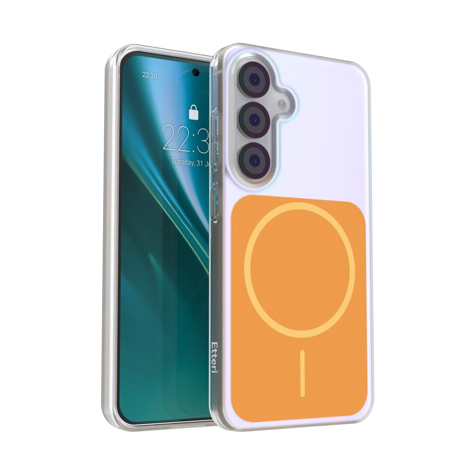 Etteri Hidden Pearl Back Cover Πλαστικό Πορτοκαλί (Galaxy S25)