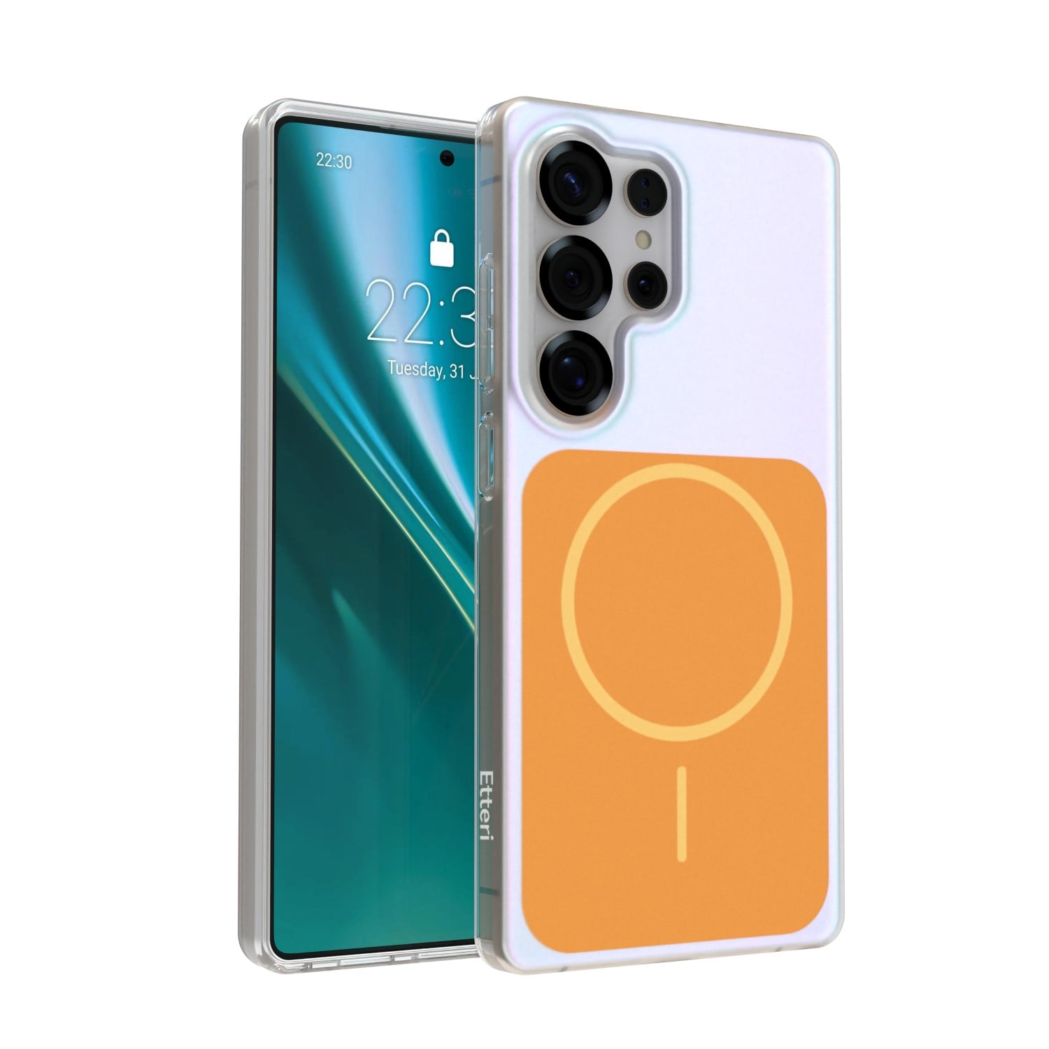 Etteri Hidden Pearl Back Cover Πλαστικό Πορτοκαλί (Galaxy S25 Ultra)