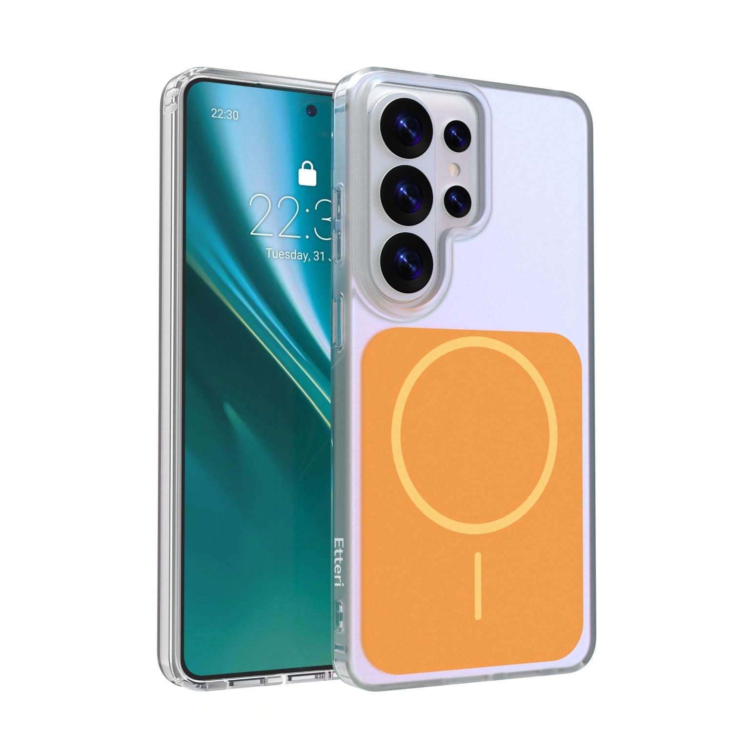 Etteri Hidden Pearl Back Cover Πλαστικό Πορτοκαλί (Galaxy S26 Ultra)