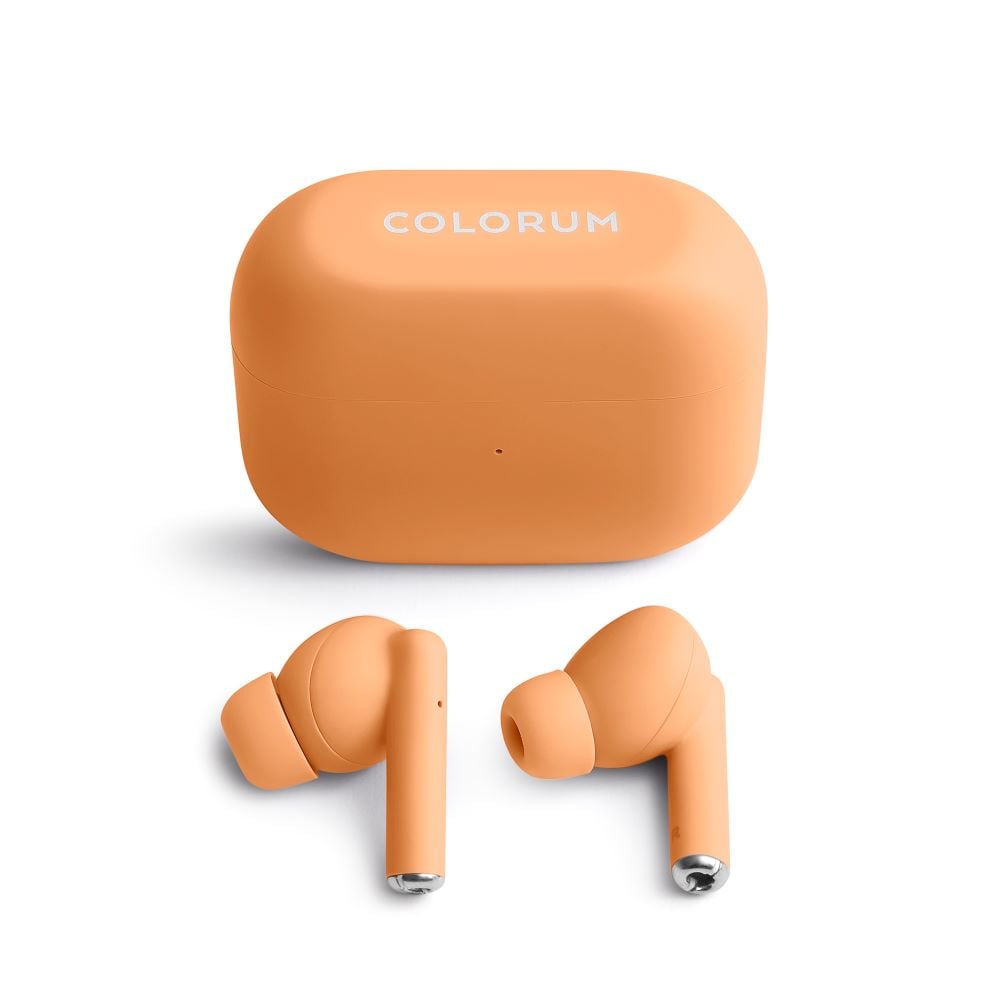 Colorum In-ear Bluetooth Handsfree Ακουστικά με Θήκη Φόρτισης Peach Fuzz