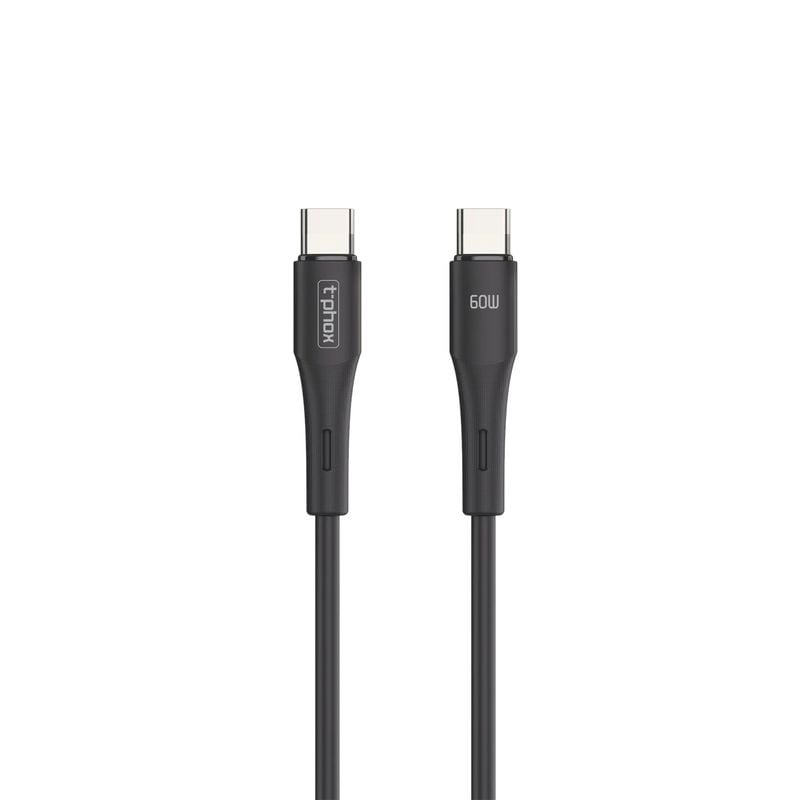 T-Phox Gentle USB 3.0 Cable USB-C male - USB-C 60W Μαύρο 1m