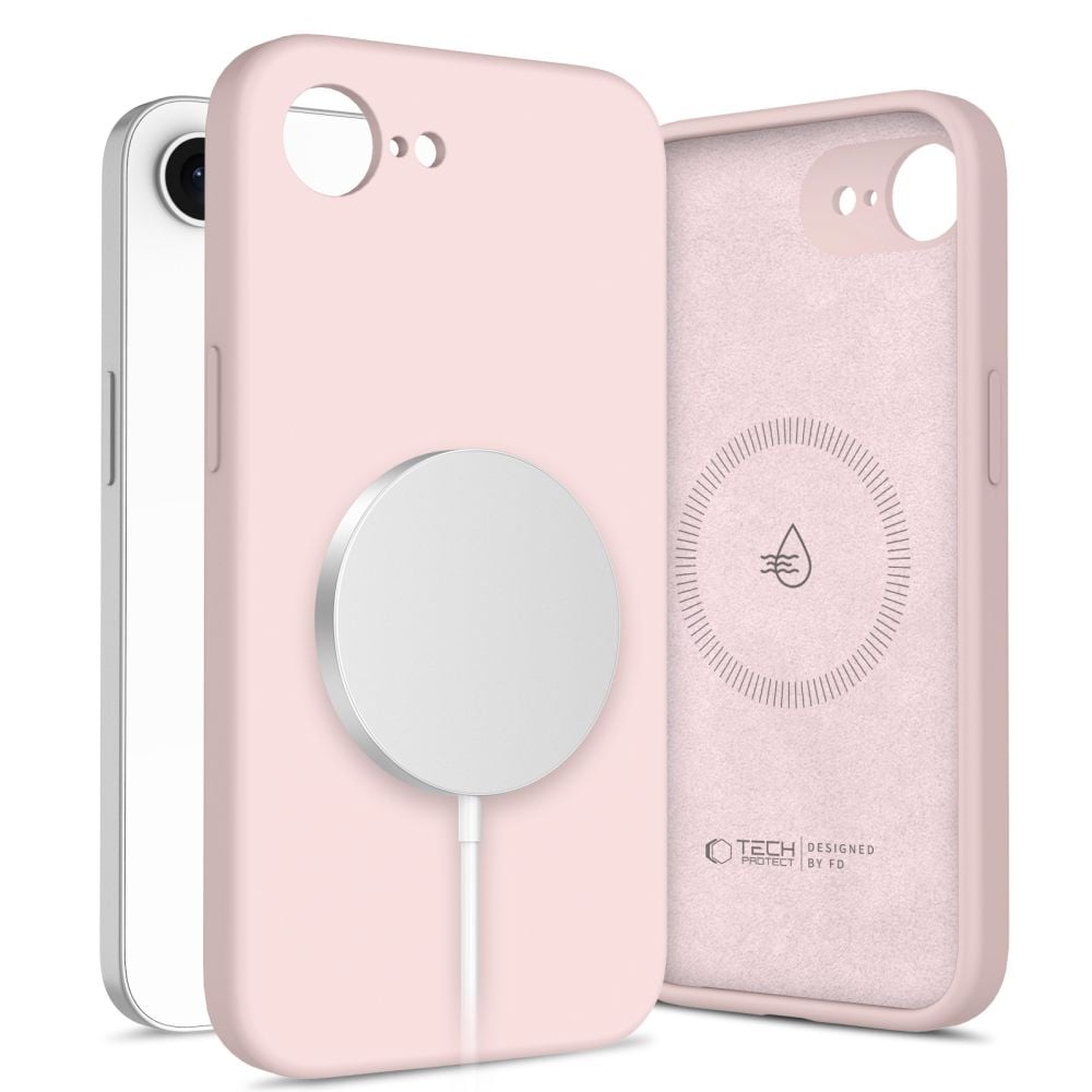 Tech-Protect Back Cover Σιλικόνης Ροζ (iPhone 17e / 16e)