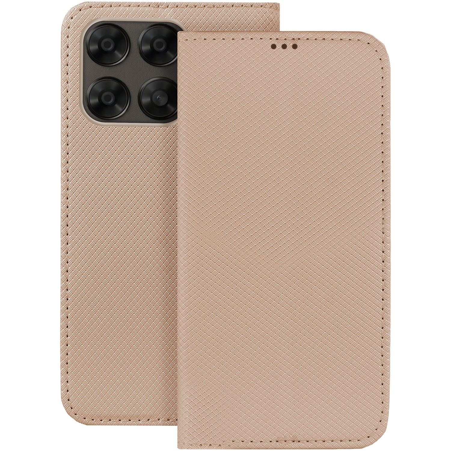 Smart Magnet Book Σιλικόνης Χρυσό (Motorola Moto G67 5g / G77 5g)