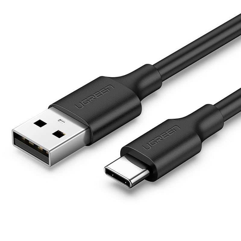 Ugreen US287 USB 2.0 Cable USB-C male - USB-A 60W PD Μαύρο 0.5m 60115