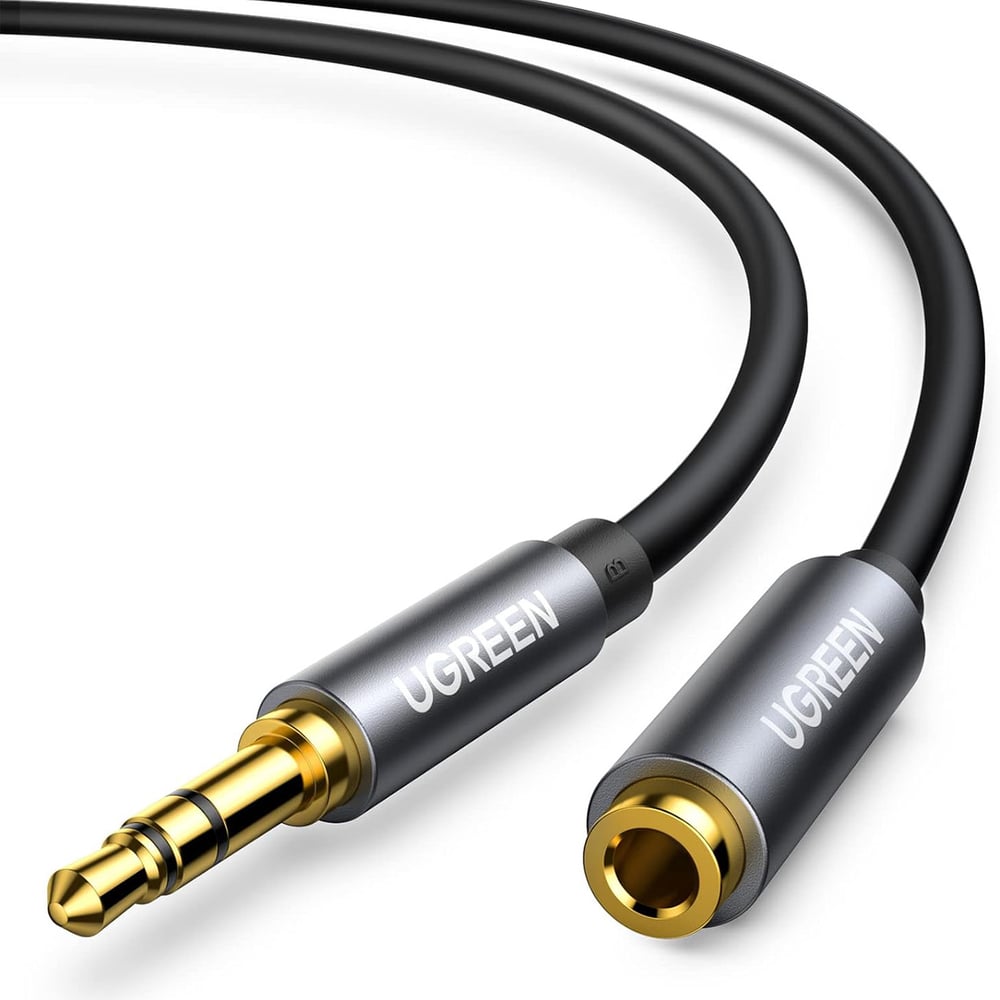 Ugreen Καλώδιο 3.5mm male - 3.5mm female Ασημί 1m (10592)