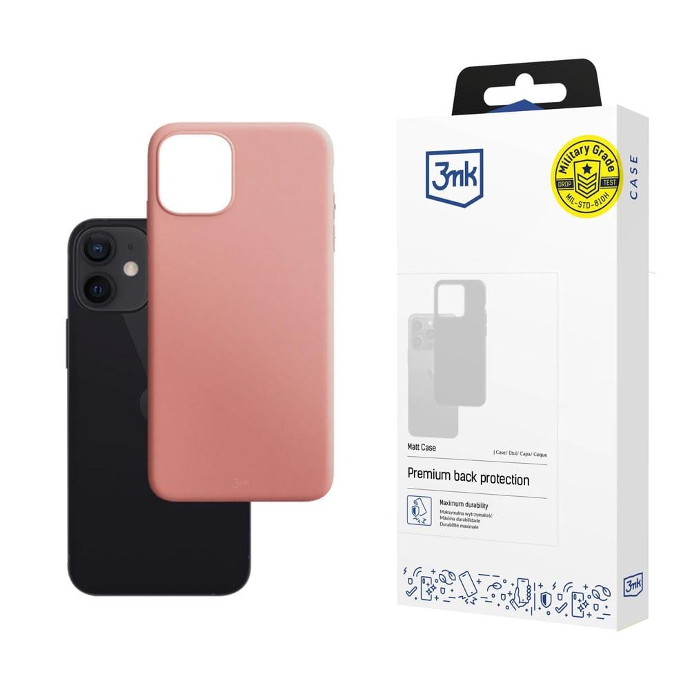 3MK Matt Back Cover Σιλικόνης 1.2mm Ροζ (iPhone 12 mini)