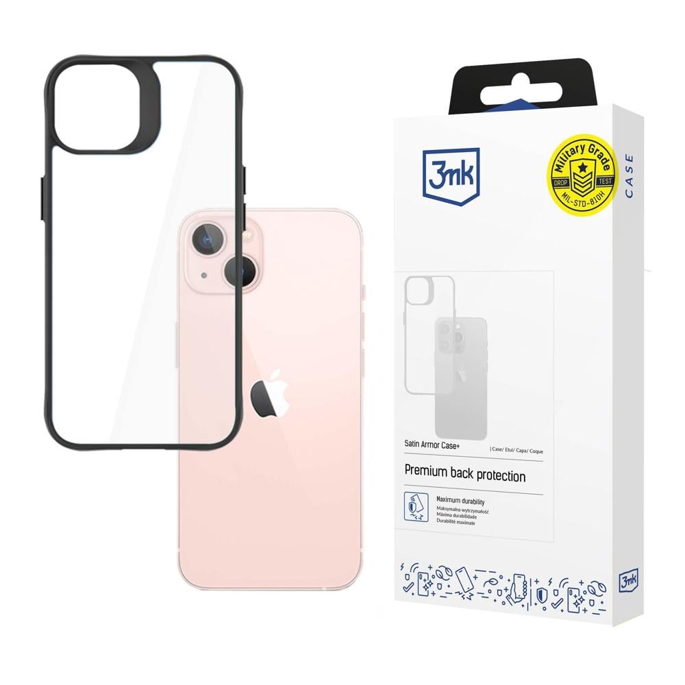 3MK Satin Armor Back Cover Σιλικόνης Μαύρο (iPhone 14 Plus)