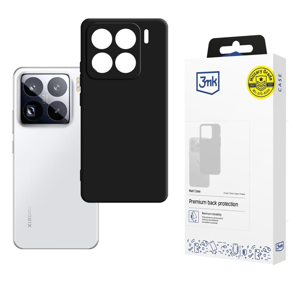 3MK Matt Back Cover Σιλικόνης 1.2mm Μαύρο (Xiaomi 15 Pro)