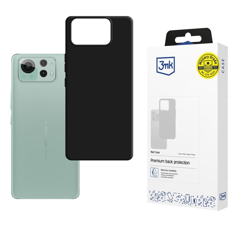 3MK Matt Back Cover Σιλικόνης Μαύρο