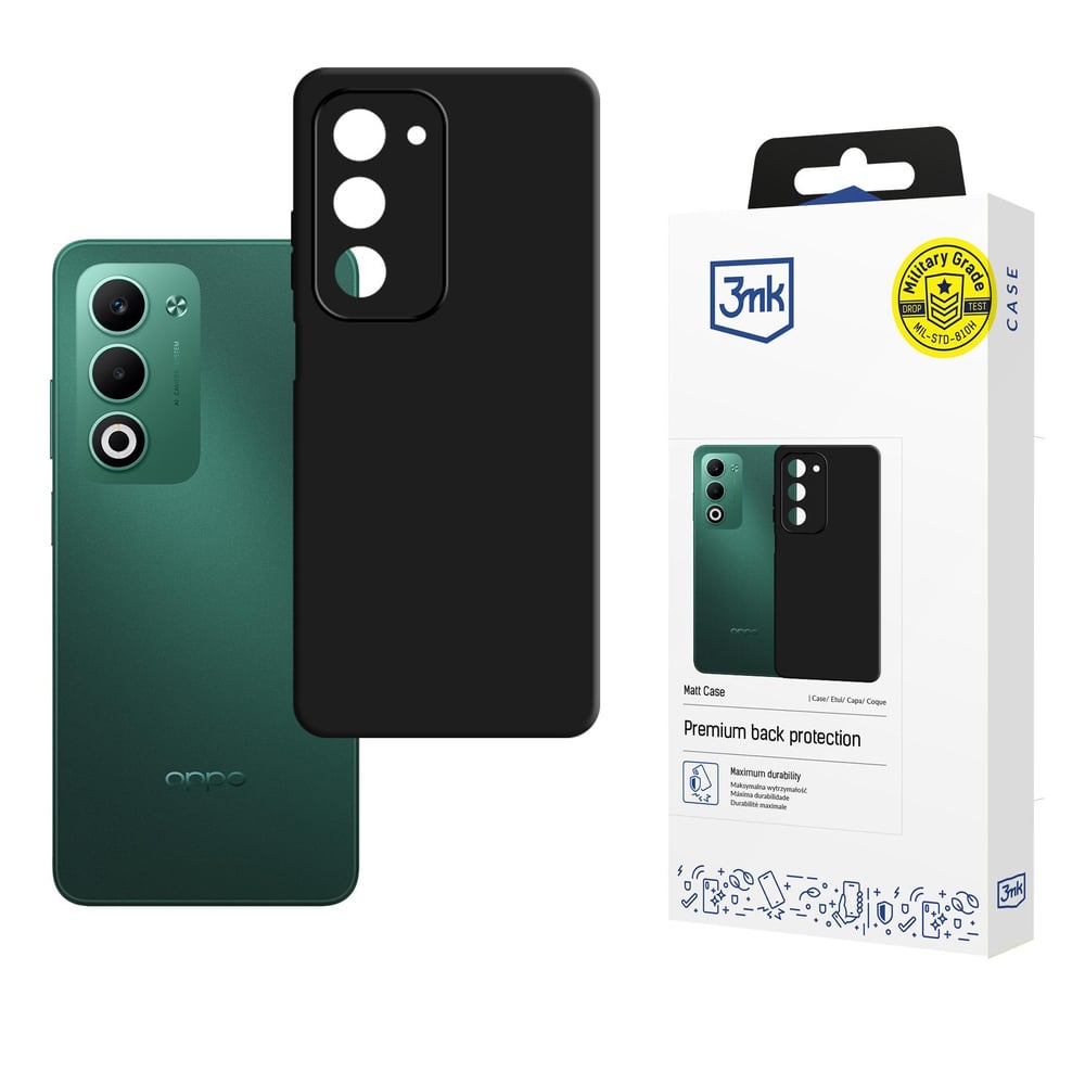 3MK Matt Back Cover Σιλικόνης Μαύρο (Oppo A5 5G - 3mk)