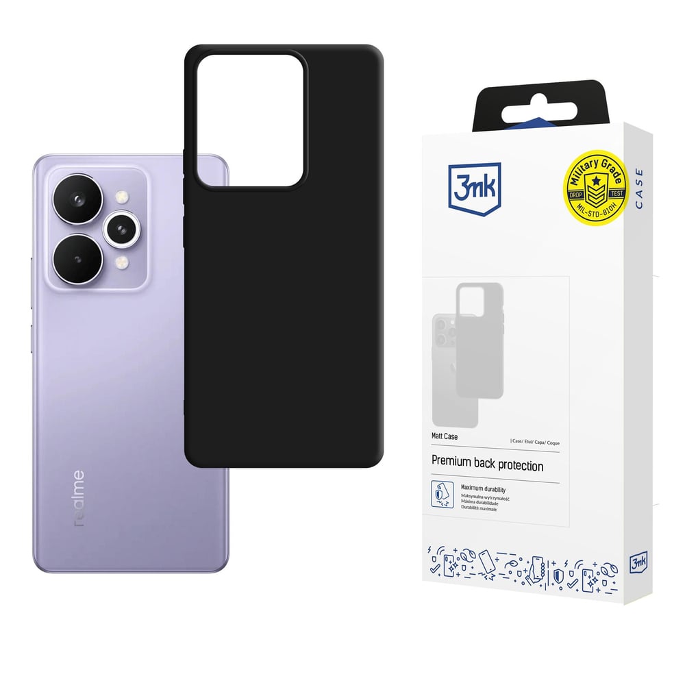 3MK Matt Back Cover Σιλικόνης Μαύρο (Xiaomi 15 Pro)