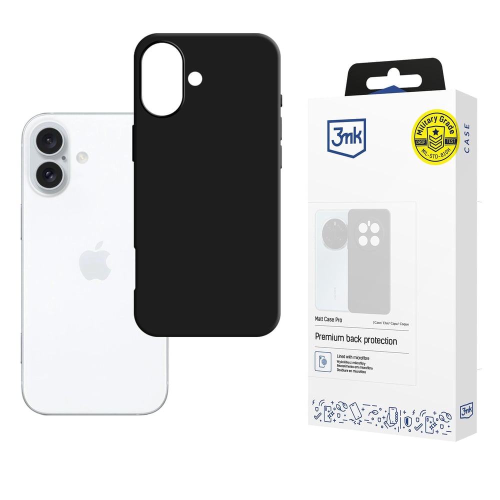 3MK Matt Back Cover Σιλικόνης / Tempered Glass 1.8mm Πολύχρωμο (iPhone 16 Plus)