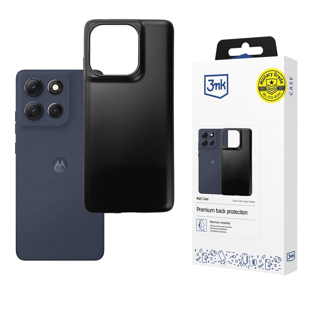 3MK Matt Back Cover Σιλικόνης Μαύρο (Moto G86)