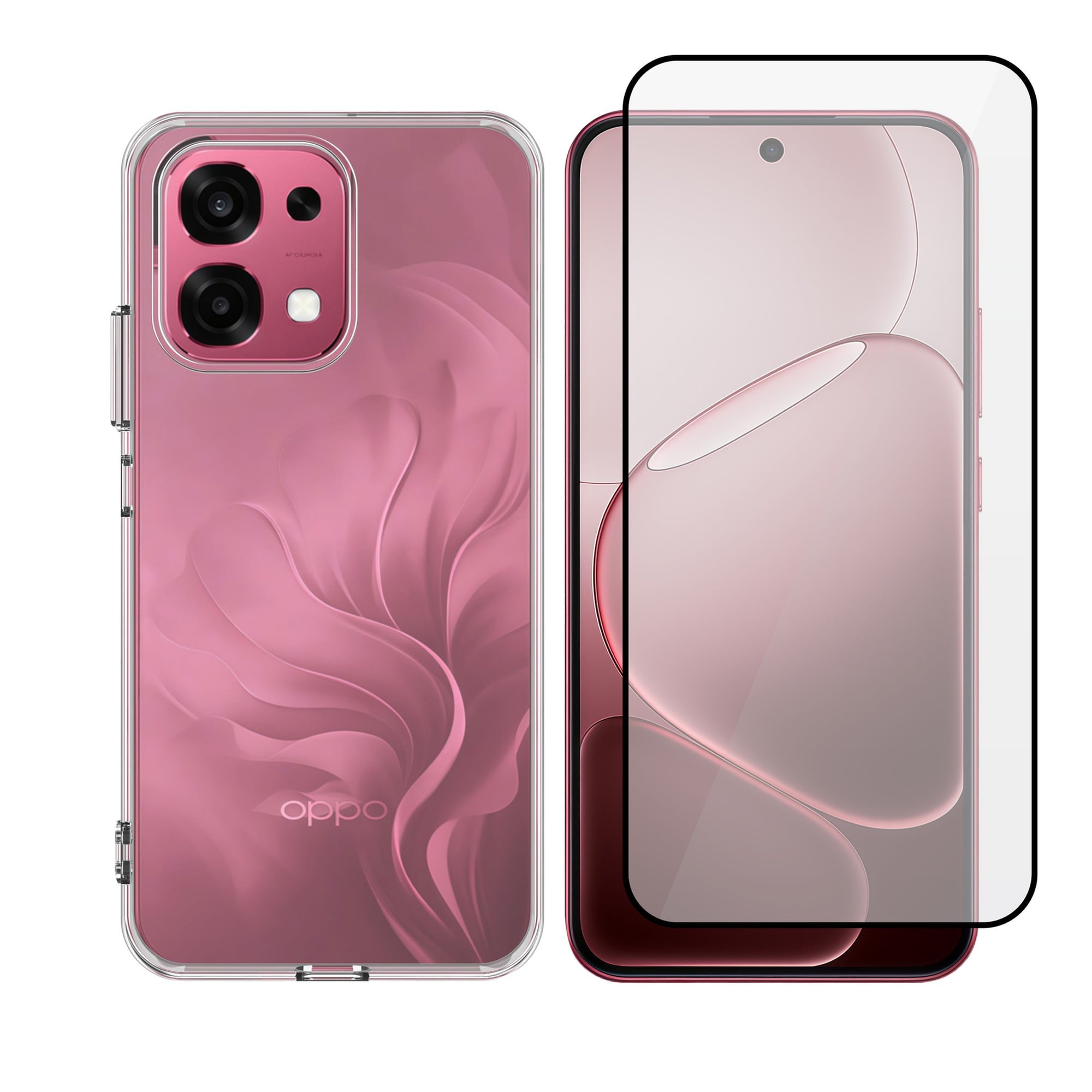 Vivid Set Back Cover Σιλικόνης / Tempered Glass Διάφανο (Oppo A6 Pro 5g)