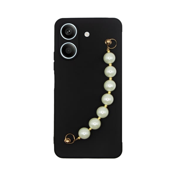 Vivid Pearl Chain Back Cover Σιλικόνης / Πλαστικό Μαύρο (Redmi Note 13 5G)