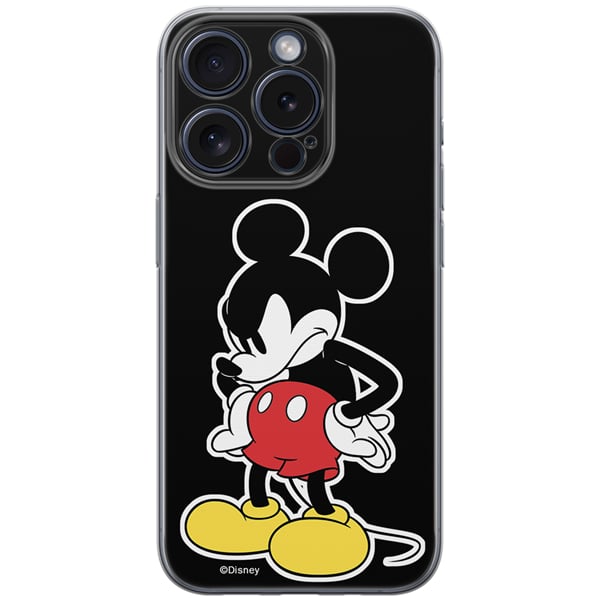 Disney Case Apple Iphone 15 Pro Mickey Full Print Angry Black 5905795426774