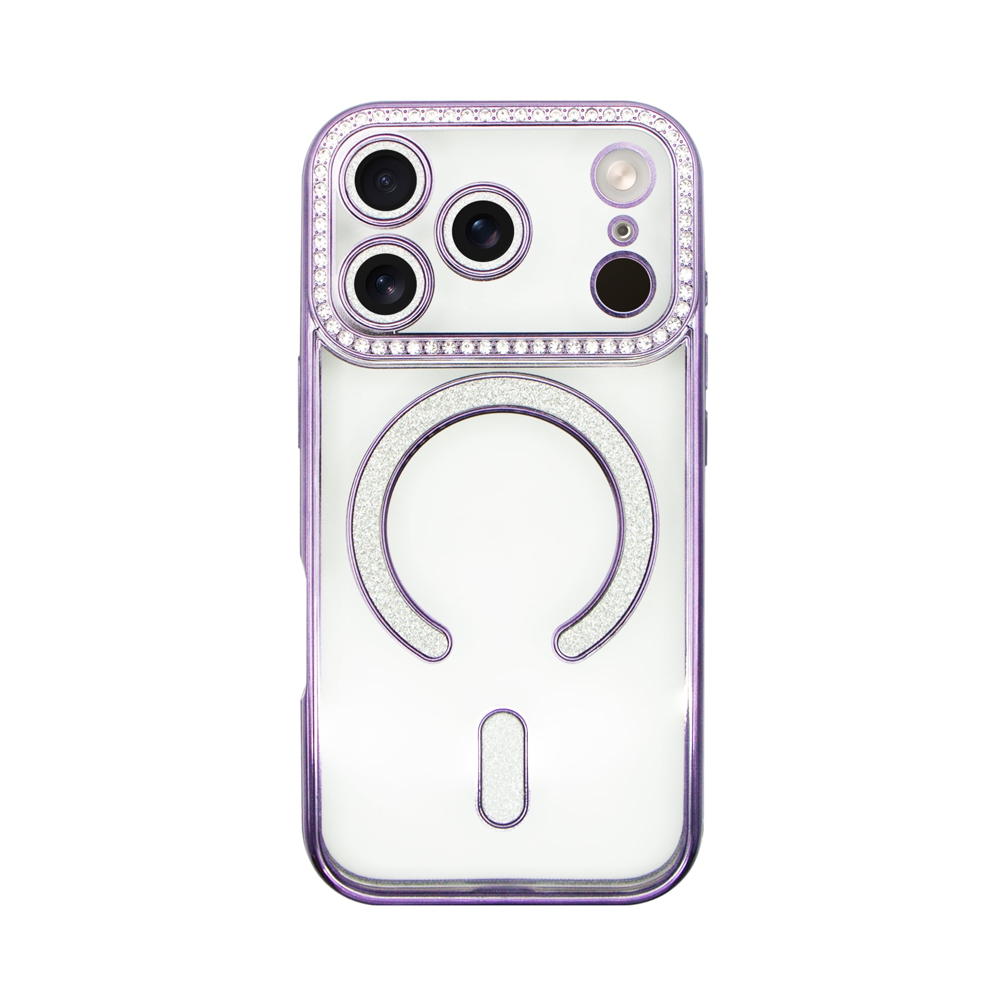 Vivid Strass Back Cover Σιλικόνης Μωβ (iPhone 17 Pro)