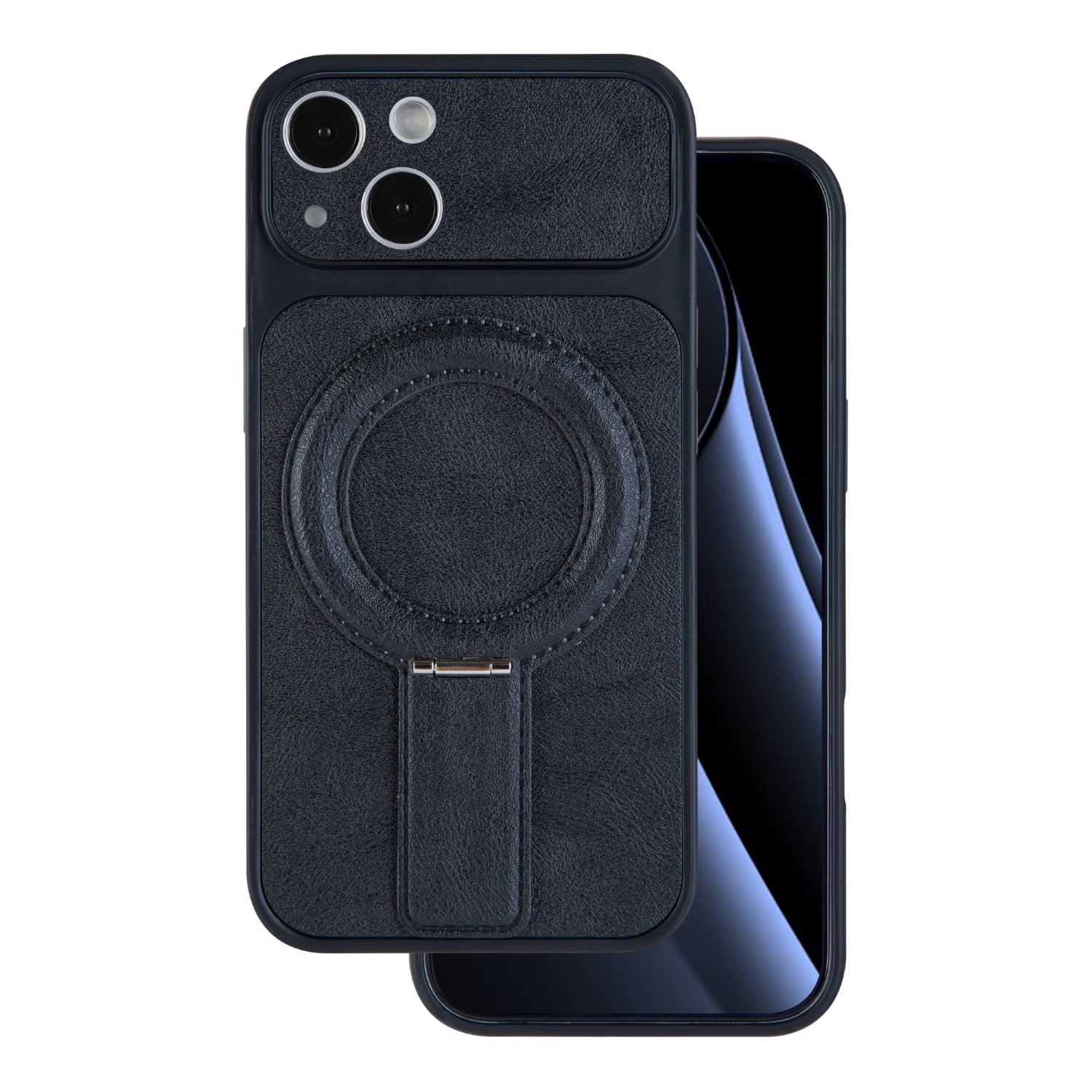 TelForceOne Mag Back Cover Δερματίνης Μαύρο (iPhone 15)