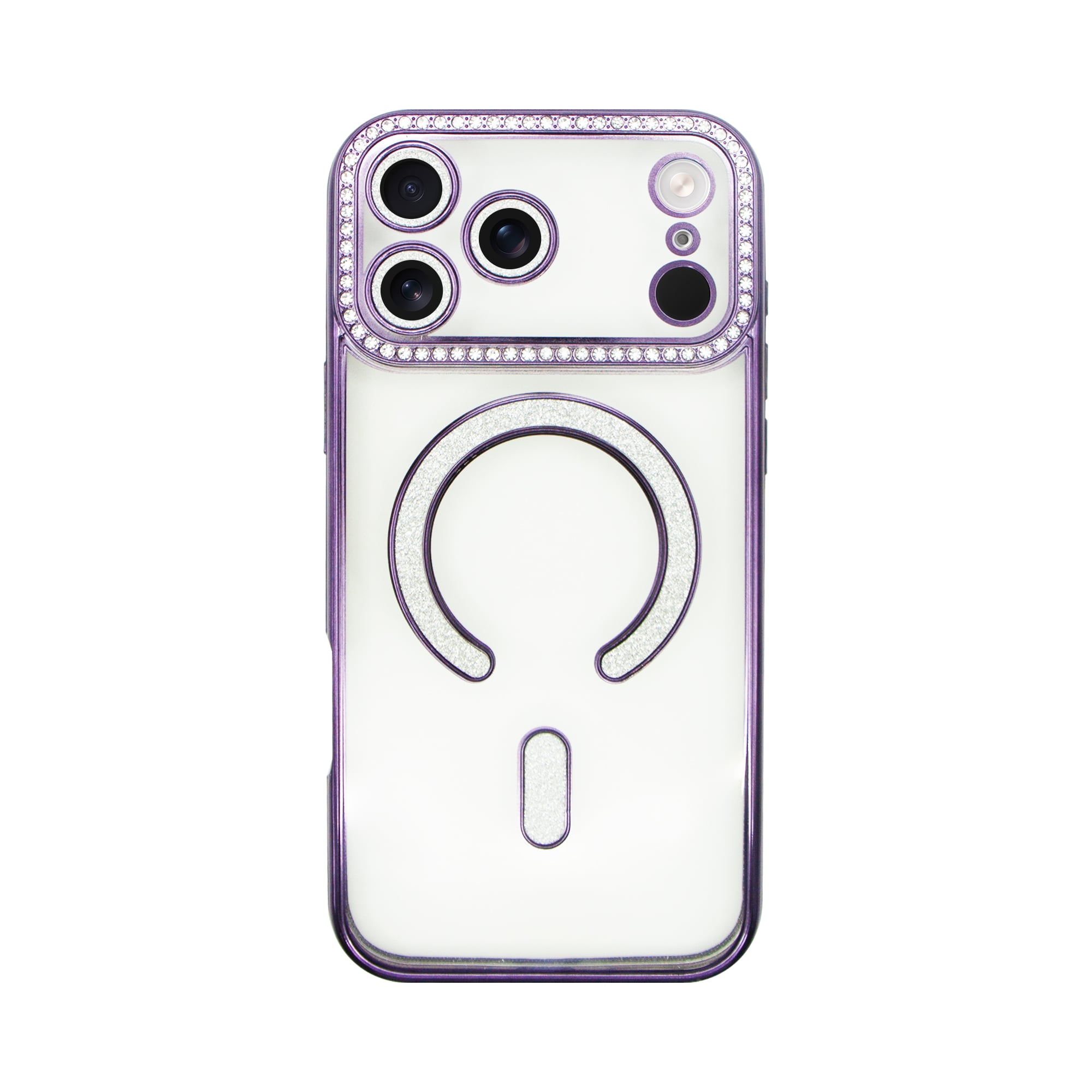 Vivid Strass Back Cover Σιλικόνης Μωβ (iPhone 17 Pro Max)