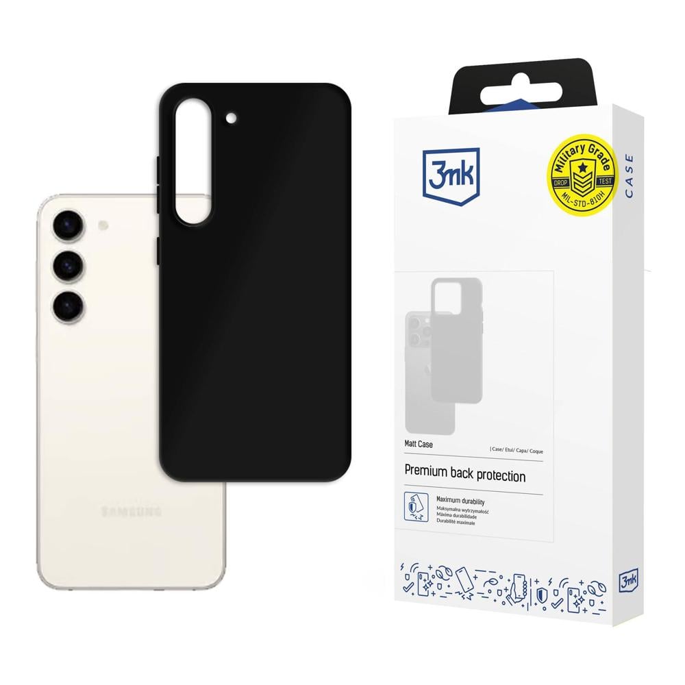 3MK Matt Back Cover Σιλικόνης 1.2mm Black (Galaxy S23+)