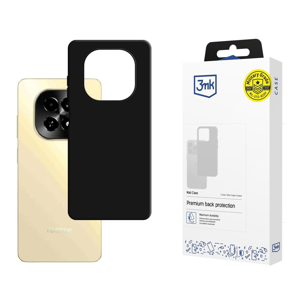 3MK Matt Case Back Cover Σιλικόνης Μαύρο (Realme C63)