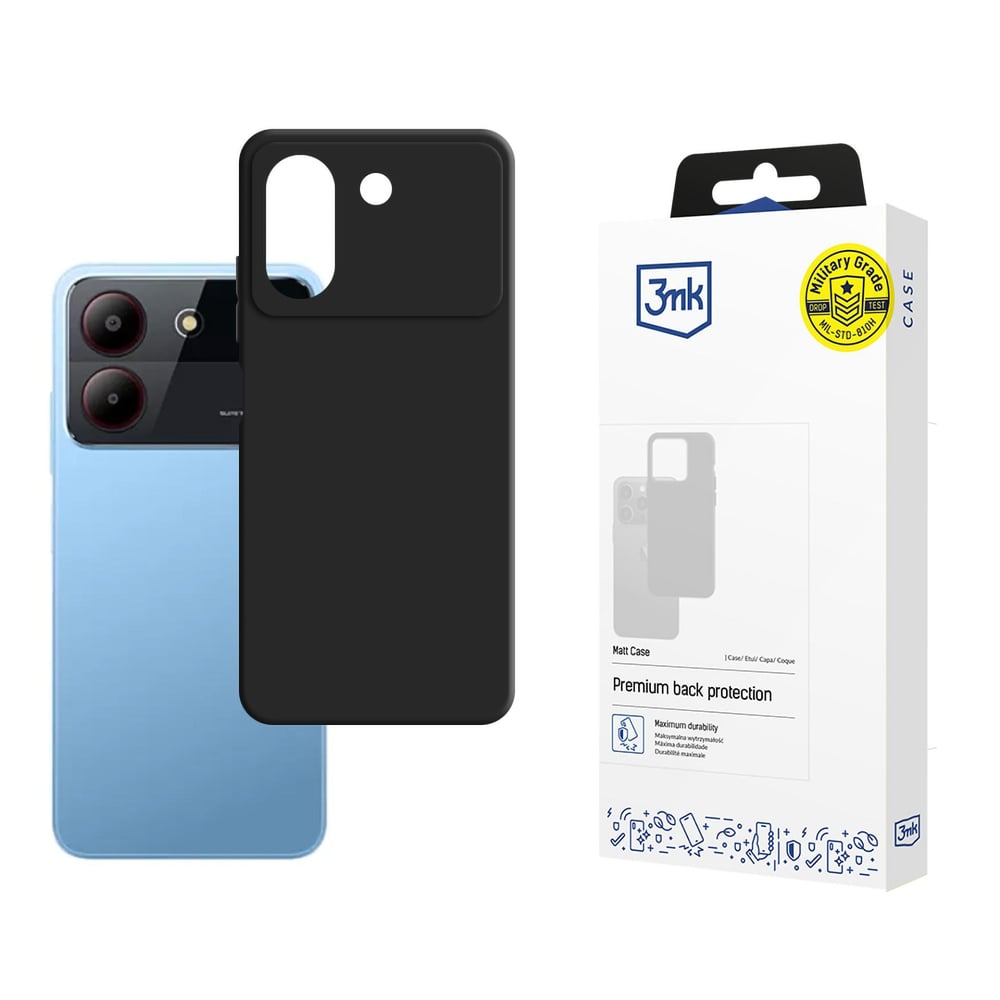 3MK Matt Back Cover Σιλικόνης Μαύρο (Oppo A54)