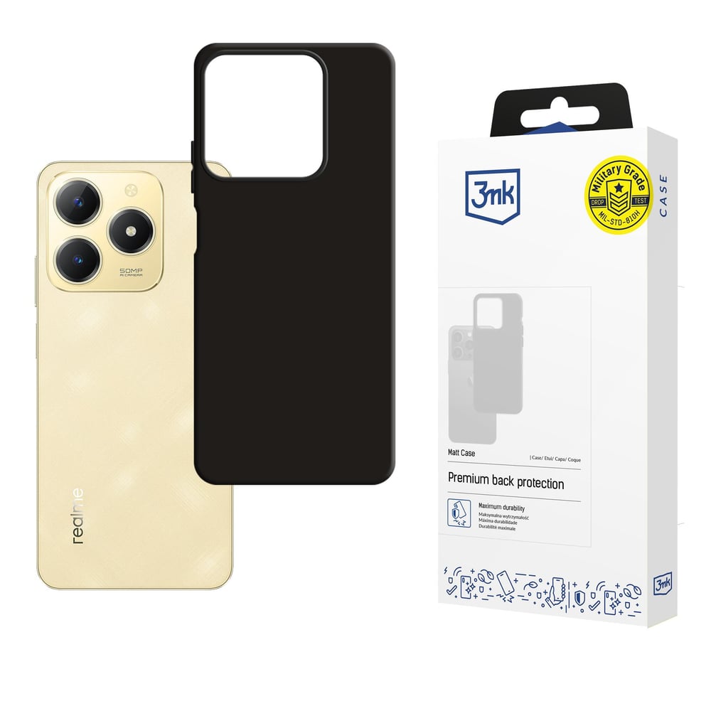 3MK Matt Back Cover Σιλικόνης Μαύρο (Realme C61 - 3mk)
