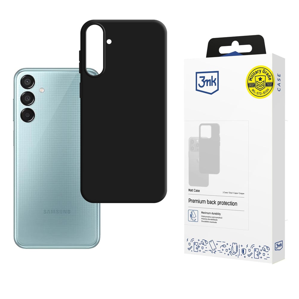 3MK Matt Back Cover Σιλικόνης Μαύρο (Samsung Galaxy M16 5G, 3mk)
