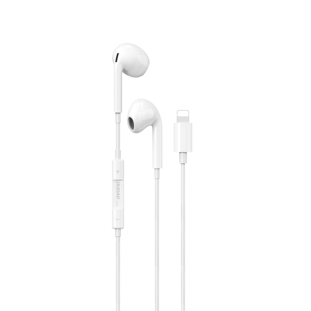 Dudao 304004-208197 In-ear Handsfree Ακουστικά με Βύσμα Lightning Λευκό