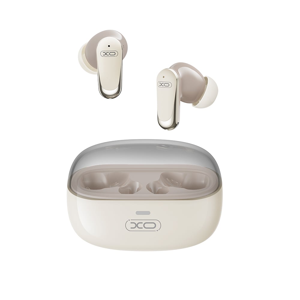 XO G42 In-ear Bluetooth Handsfree Ακουστικά με Αντοχή στον Ιδρώτα και Θήκη Φόρτισης Μπεζ