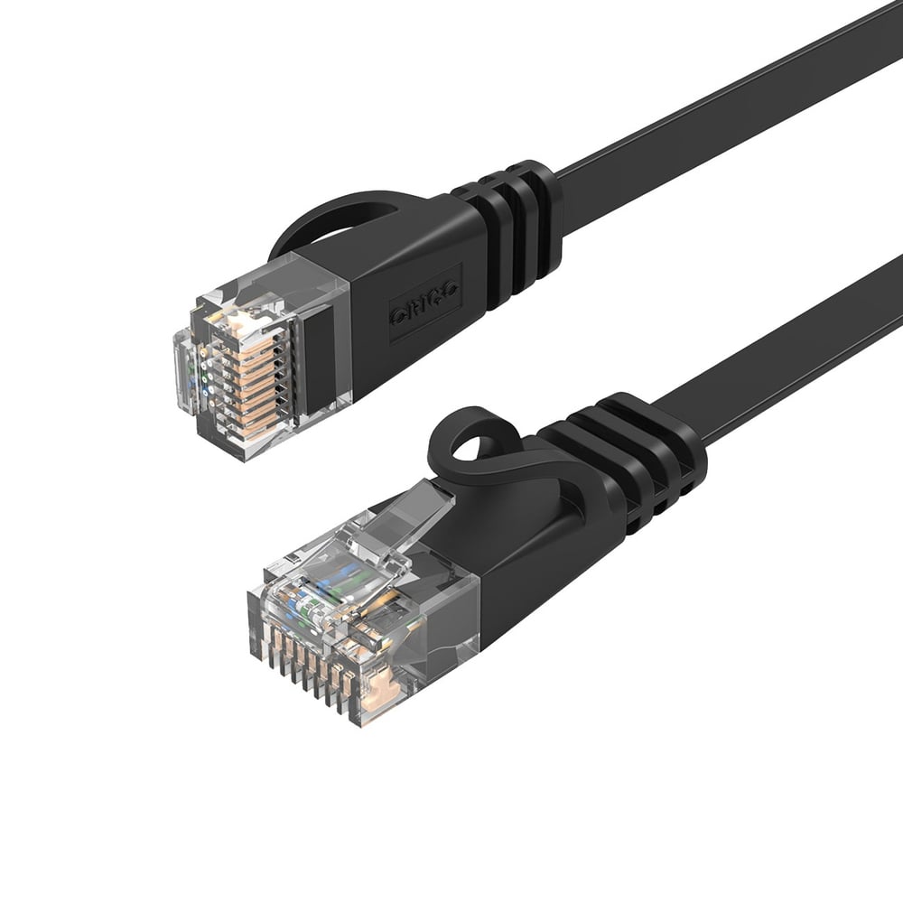 Orico Flat U/UTP Cat.6 (Gigabit) Καλώδιο Δικτύου Ethernet 1m Μαύρο