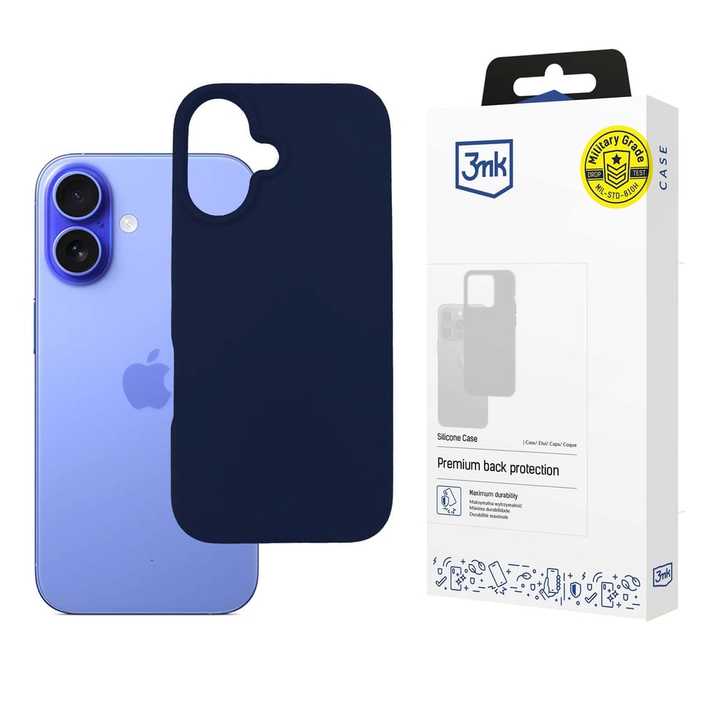 3MK Back Cover Σιλικόνης Navy Μπλε (iPhone 16 Plus)