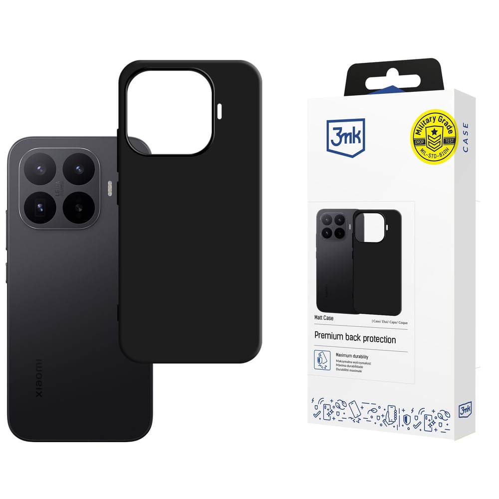 3MK Matt Back Cover Σιλικόνης 1.2mm Μαύρο (Xiaomi 17T)