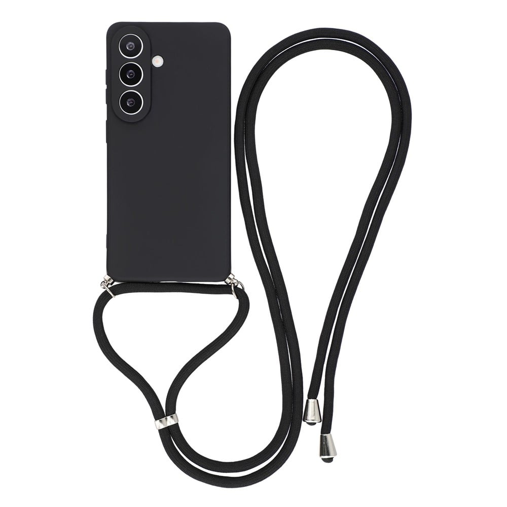 Hurtel Back Cover Σιλικόνης / Πλαστικό με Λουράκι Μαύρο (Galaxy A37)