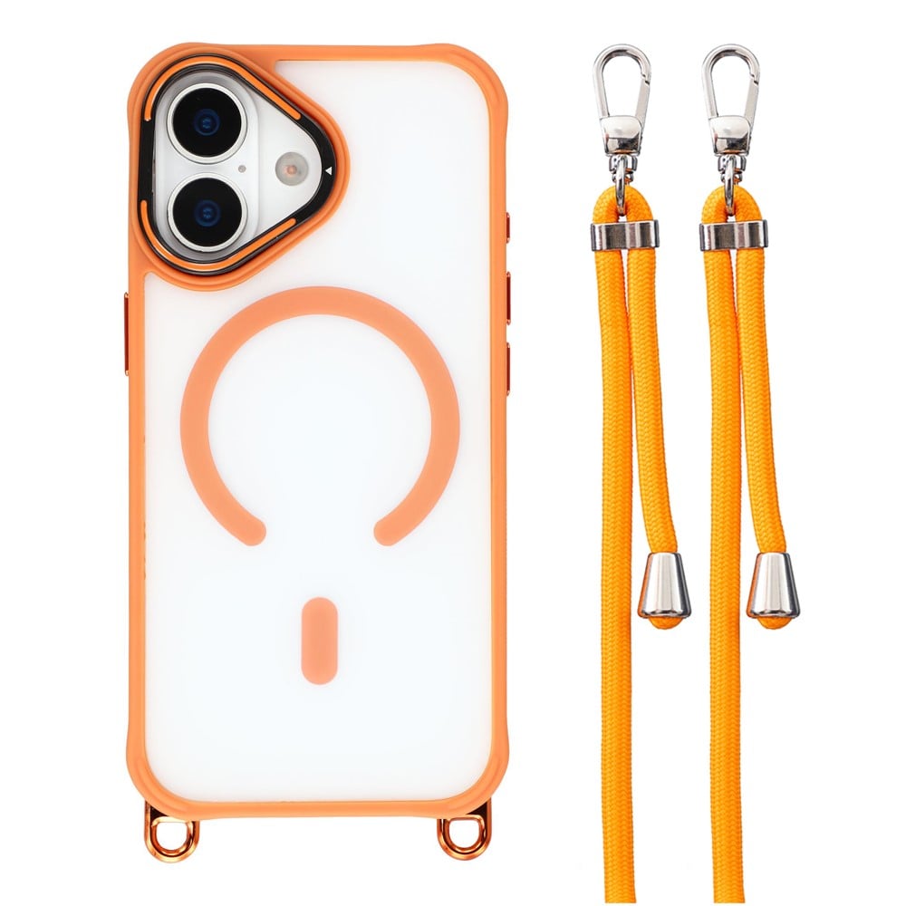 Hurtel Back Cover Πλαστικό / Σιλικόνης με Λουράκι Πορτοκαλί (iPhone 17)