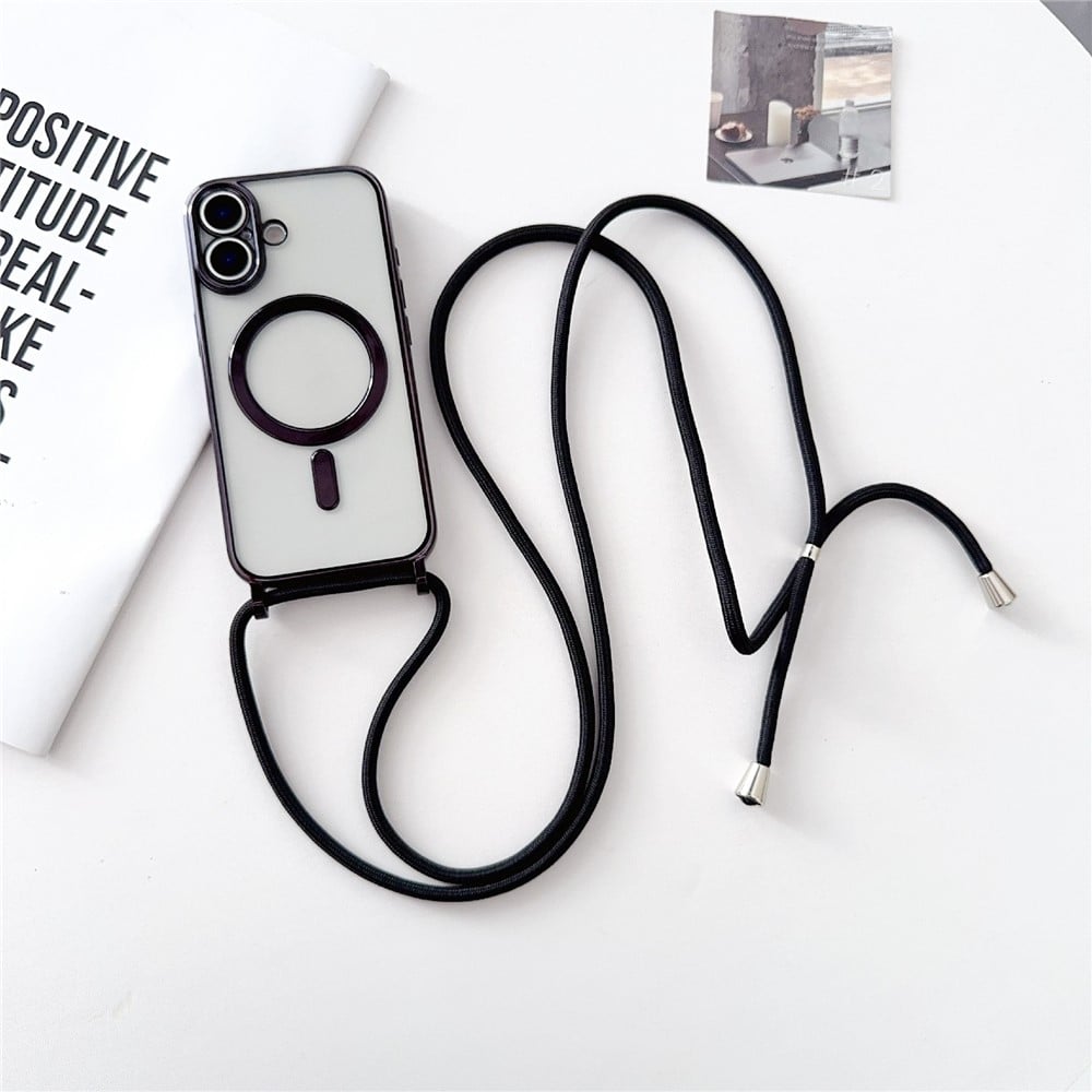 Hurtel Strap Back Cover με Λουράκι Μαύρο (iPhone 17)